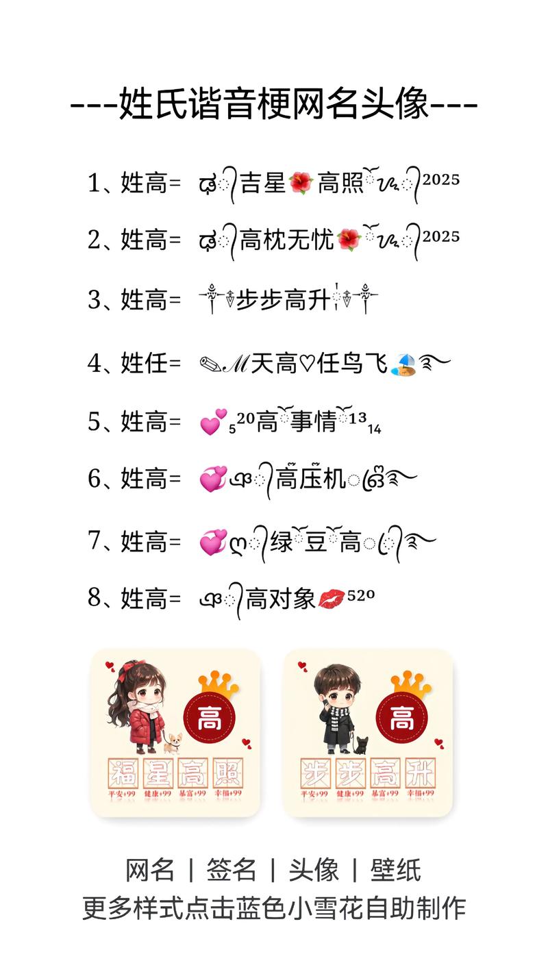 姓高的男孩取个有创意的名字，有没有什么好建议？