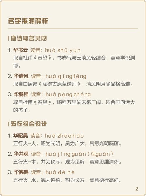 华姓男宝宝取名时有没有什么既独特又优美的名字推荐呢？