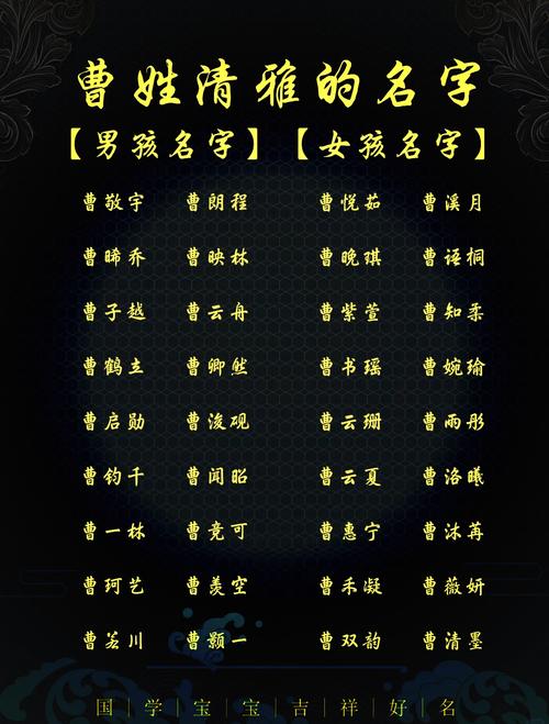 曹姓女孩名字中哪个朗朗上口的名字最符合你的心意？