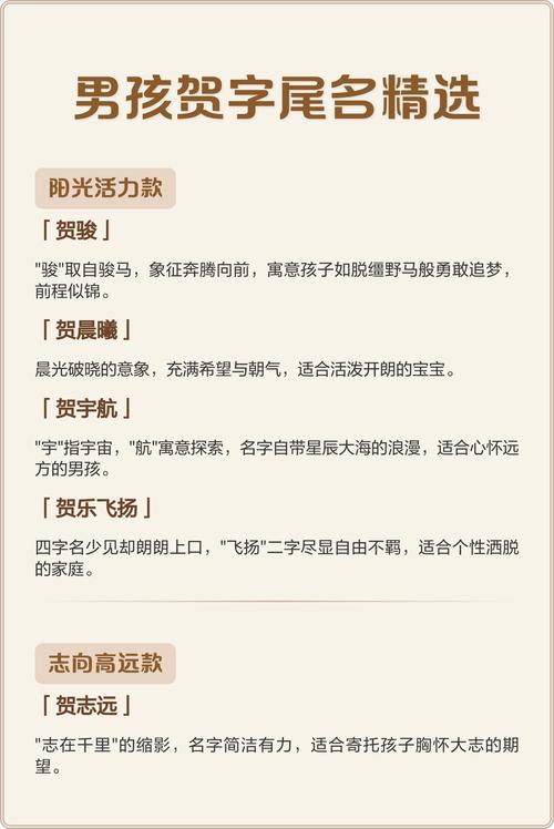 男孩用贺字取名，能否体现喜庆吉祥、美好祝愿的寓意？