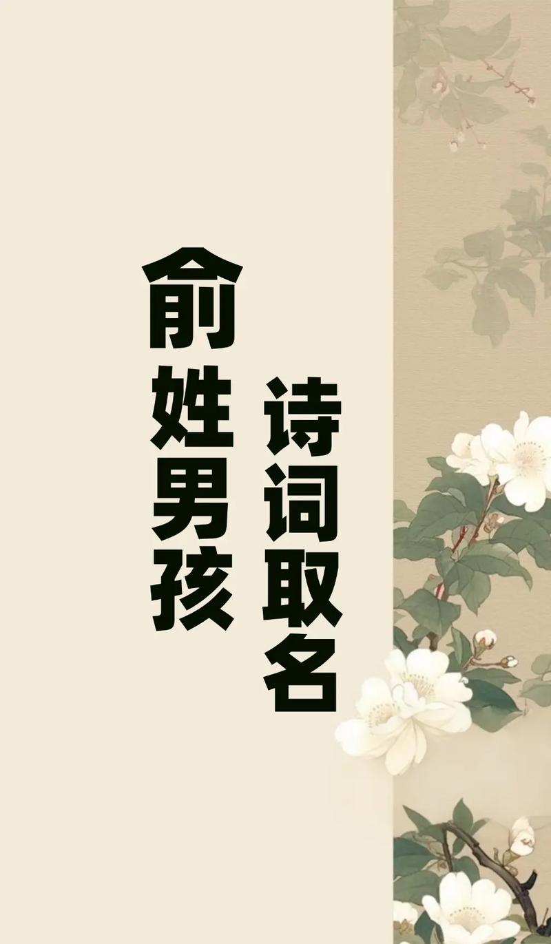 姓俞的男孩取个有灵气的名字叫什么好？