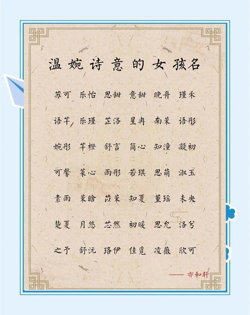 有没有哪个姓诸的女孩名字，听起来特别有诗意呢？
