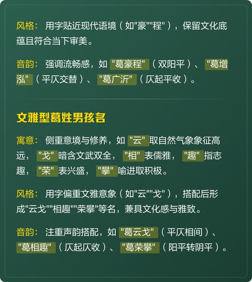 葛姓大气文雅的男孩名字叫什么？有没有什么寓意深刻的推荐？