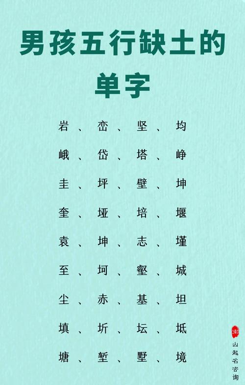 土命格的男孩名字为，可以这样表达：有没有适合土命格男孩子的名字推荐？