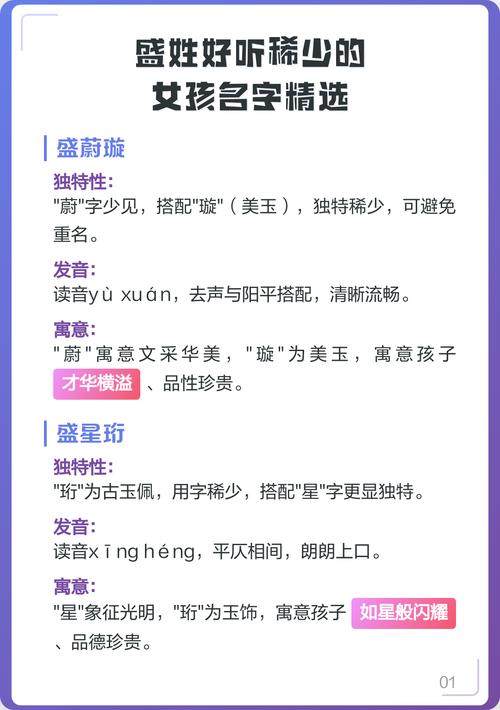 盛姓有涵养的女孩叫什么名字呢？有没有什么好听的推荐？