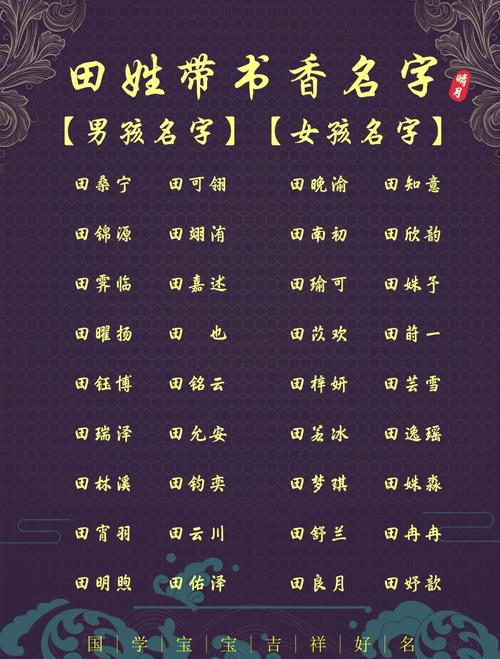 田姓气质女宝宝取名，有没有什么既优雅又有内涵的好名字推荐呢？