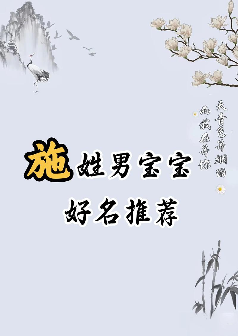 施姓男宝宝名字吉利吗？有没有更好的建议呢？