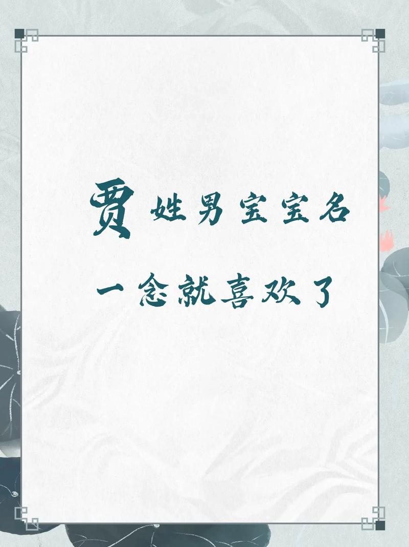 贾姓洋气男宝宝名字叫什么？有没有什么好听的推荐？