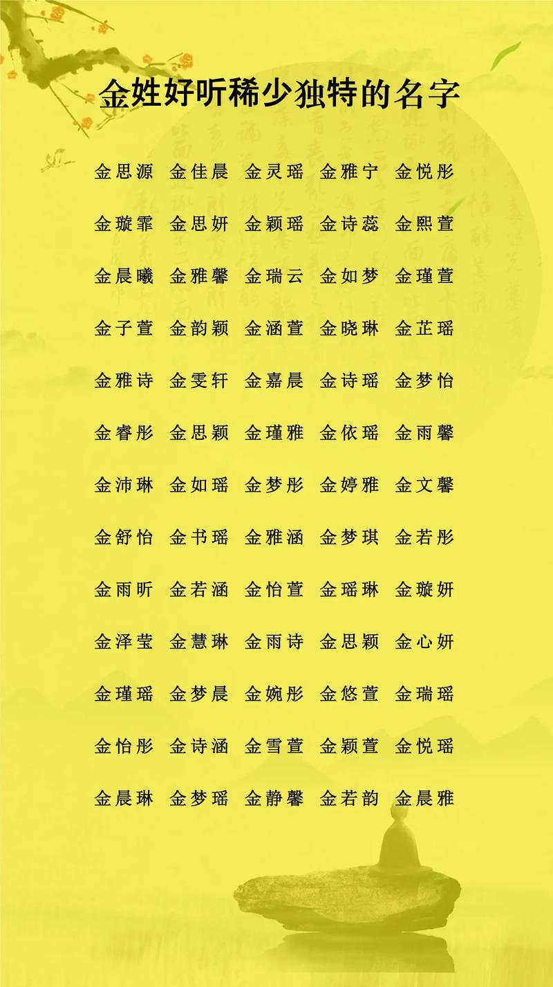 金姓女宝宝取名创意：有没有什么既独特又好听的创意名字，适合金姓女宝宝呢？
