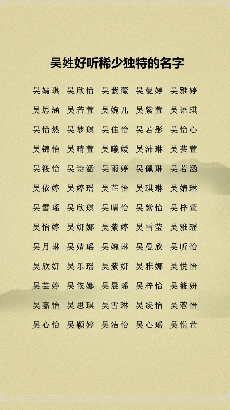 吴姓洋气男宝宝名字有哪些推荐？