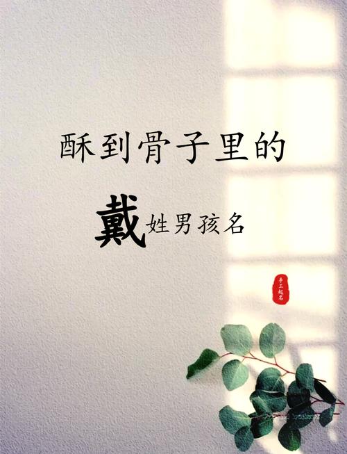戴姓男宝宝名字中蕴含灵气，能否推荐一个充满灵性的名字呢？