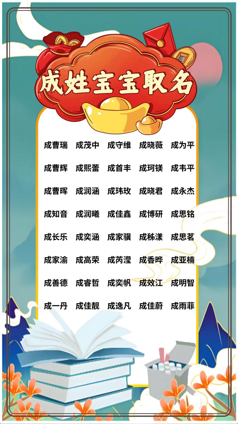 成姓男宝宝取名，有没有既吉利又好听的寓意丰富的名字推荐呢？