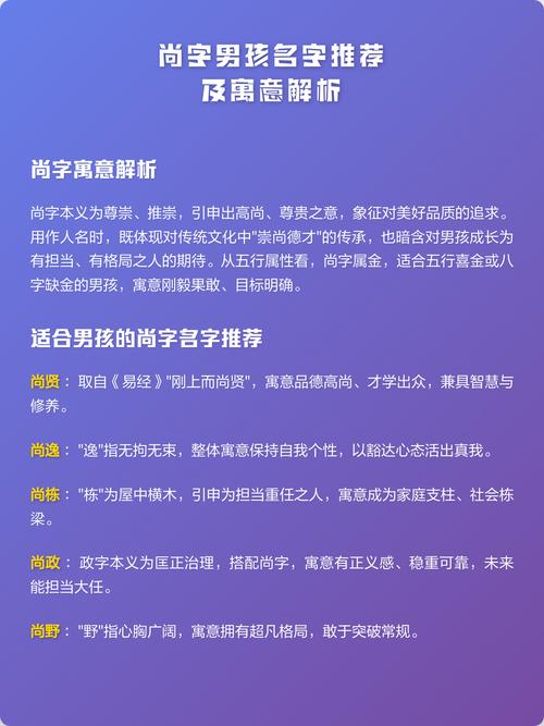 尚字五行属什么，如何根据五行原理为男孩取名？