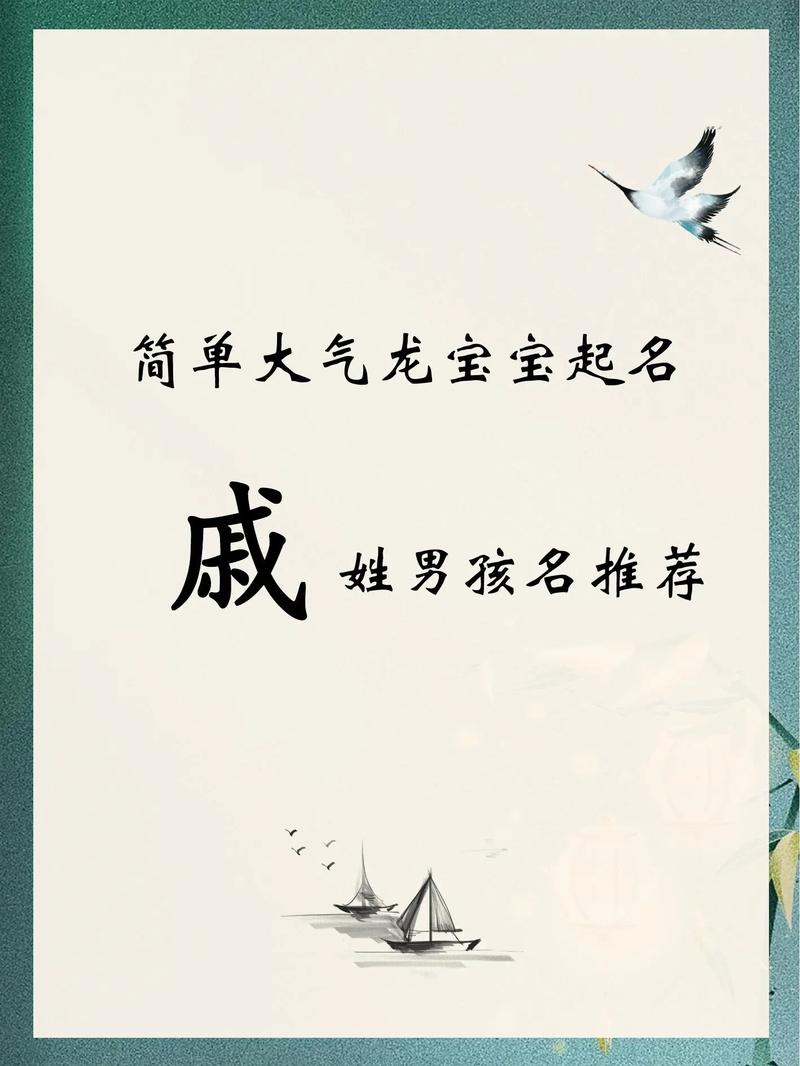 戚姓男宝宝名字中，有哪些既优美又大方的名字可以推荐？