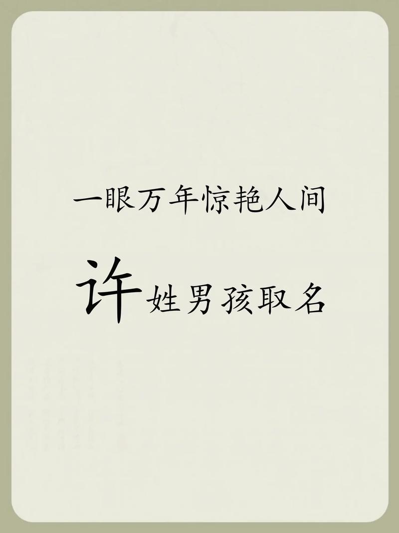 许姓气质男宝宝取名，有没有什么既文雅又有内涵的名字推荐呢？