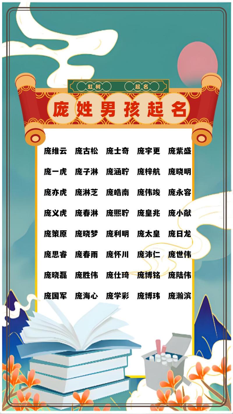 庞姓男宝宝取名时有没有什么灵气十足的名字推荐呢？