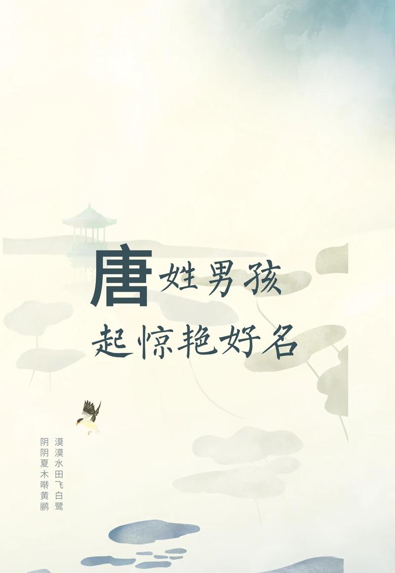 唐姓大气文雅的男孩名字，有没有什么既文雅又大气的名字推荐呢？